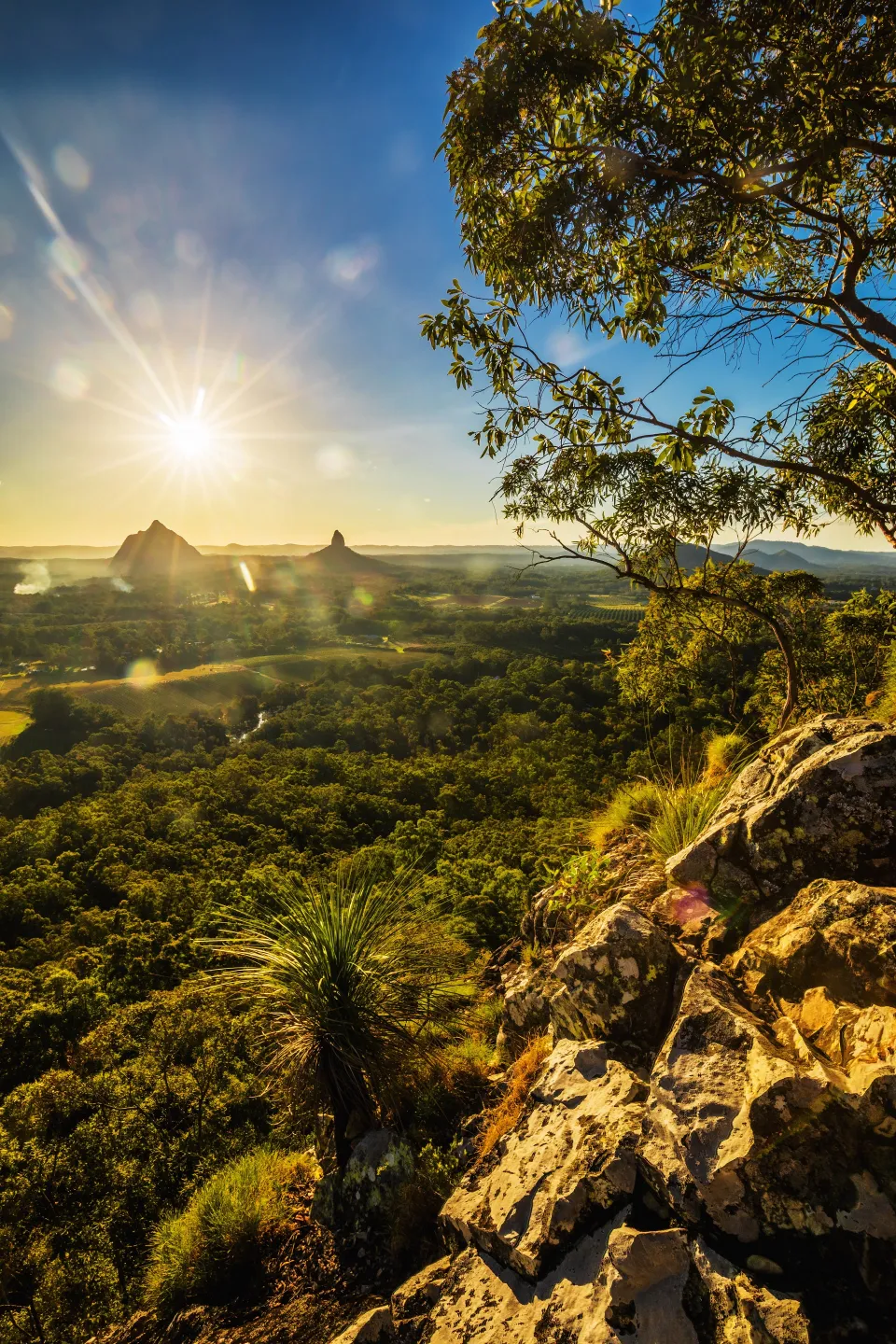 Glasshouse Mountains sunset
