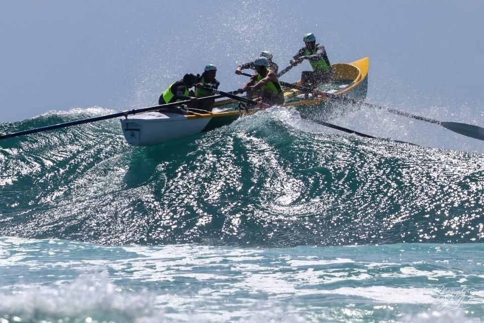 Dicky Beach Flashbacks - 5 life savers in a surf boat, rowing out over 3-4 metre waves at the Gold Coast, The Aussies 2026